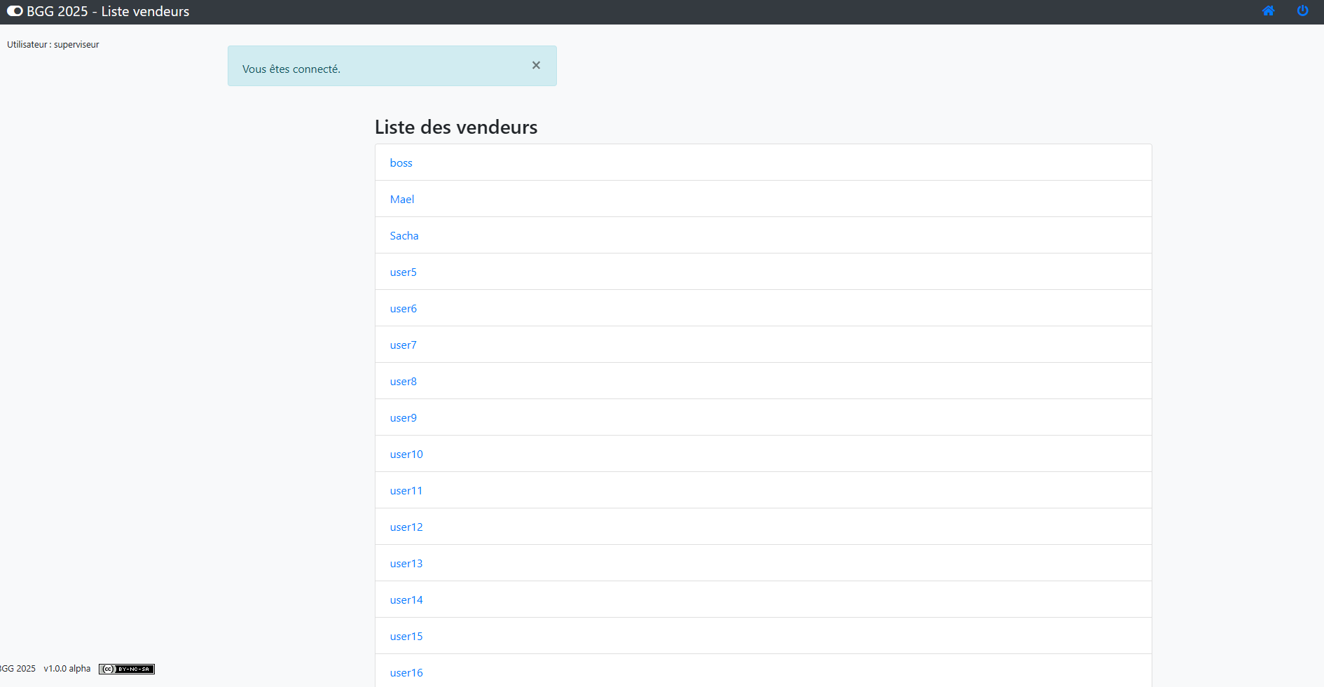 Visualisation du catalogue d'un vendeur