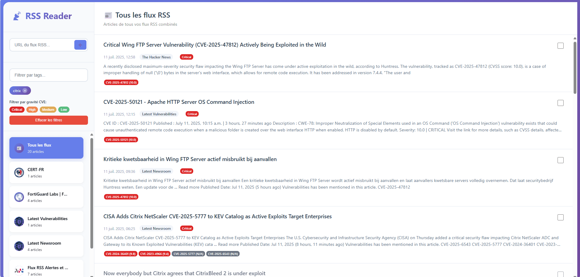 FluxRSS — Veille cybersécurité